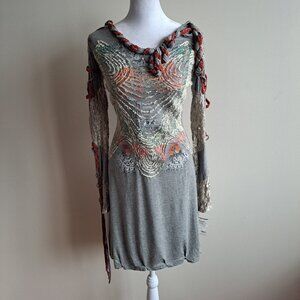 New  Save The Queen Grey Dress Size S